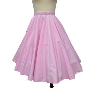 Hell Bunny Vixen Pink Circle Skirt Size XS Retro Pin Up Rockabilly Midi Full